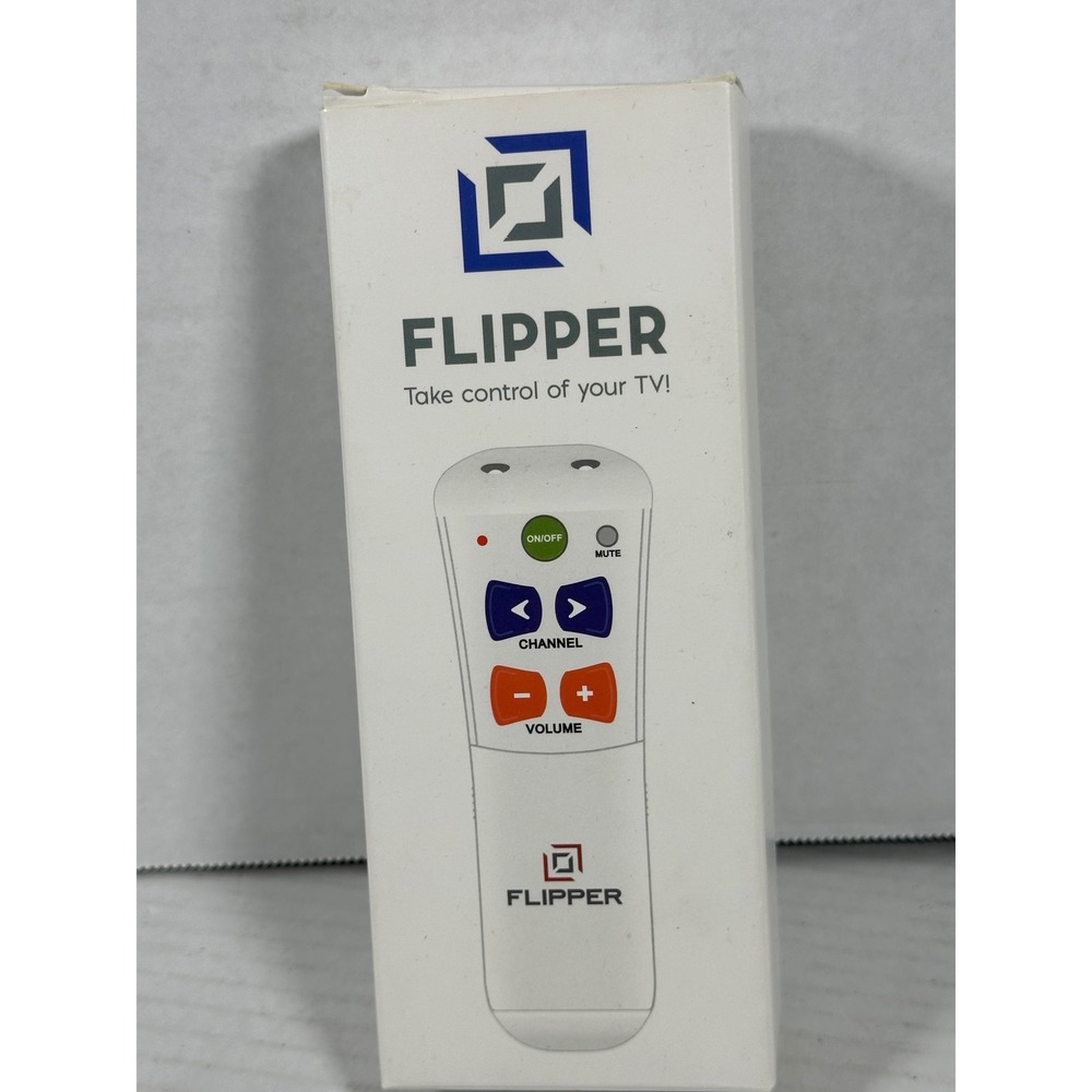 Flipper Big Button Universal TV Remote for Seniors White V9.2 Two Device Control
